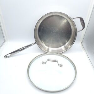 Emeril 3 Qt Saute Pan w/ Lid 10 Inch Copper Core Stainless Steel Skillet Frying